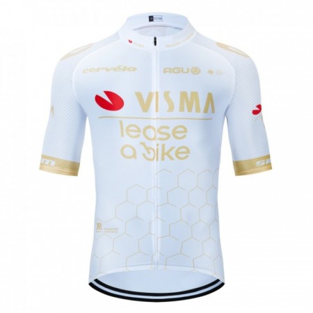 Maglia 2024 Jumbo-Visma Lease A Bike Manica Corta Bianco Maglia 2024 Jumbo-Visma Lease A Bike Manica Corta Bianco